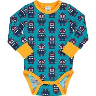 Maxomorra Robots Long Sleeve Body