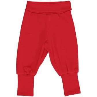 Maxomorra Ruby Velour Rib Pants