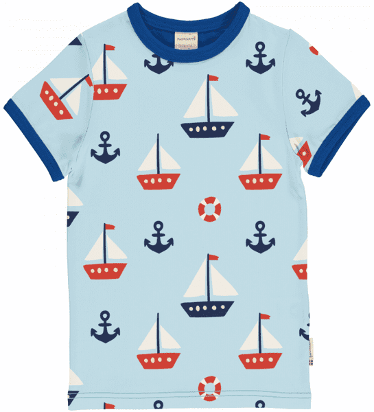 Maxomorra Sailboat Short Sleeve Top SS26