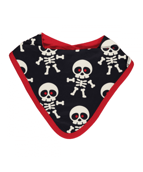 Maxomorra Scary Skeleton Dribble Bib