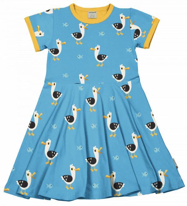 Maxomorra Seagull Circle Dress SS25