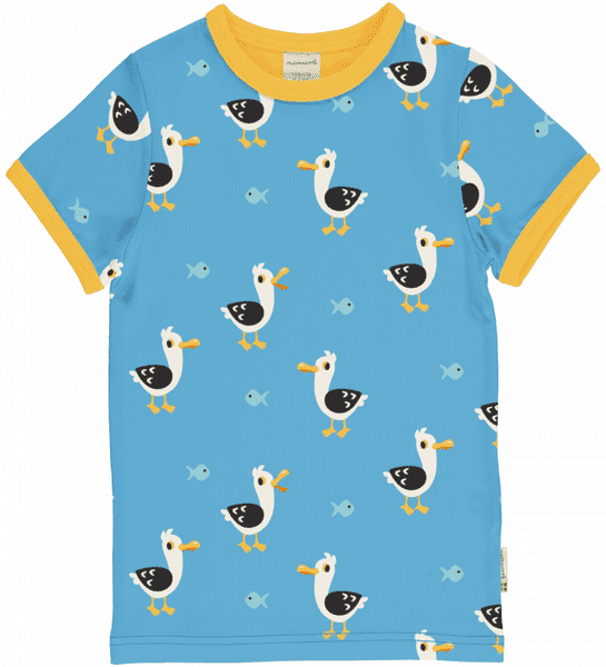 Maxomorra Seagull Short Sleeve Top SS25