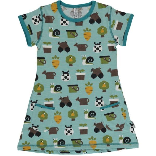 Maxomorra Short Sleeve Tunic Garden