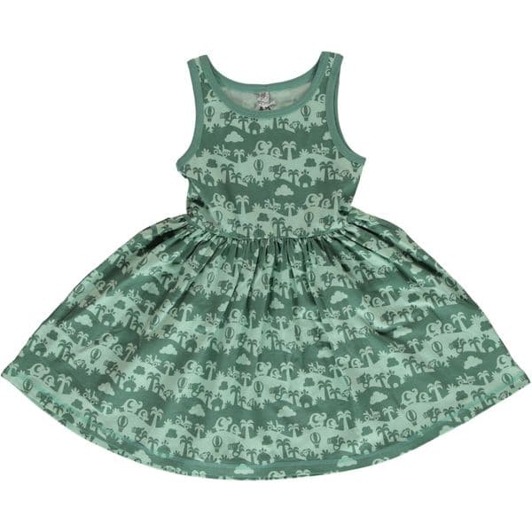 Maxomorra Sleeveless Spin Dress Jungle Landscape