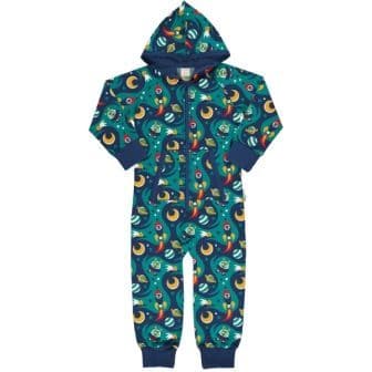 Maxomorra Space Hooded Onesie Sweat