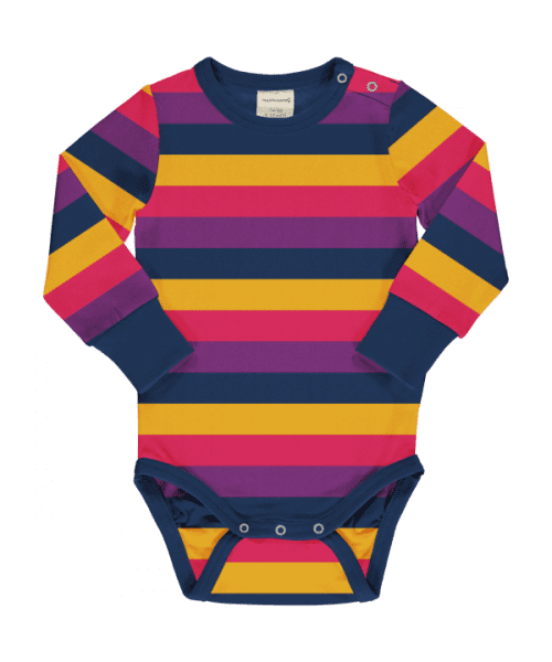 Maxomorra Stripes Purple Long Sleeve Body