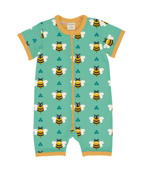 Maxomorra Swedish Vibes Bee Short Rompersuit
