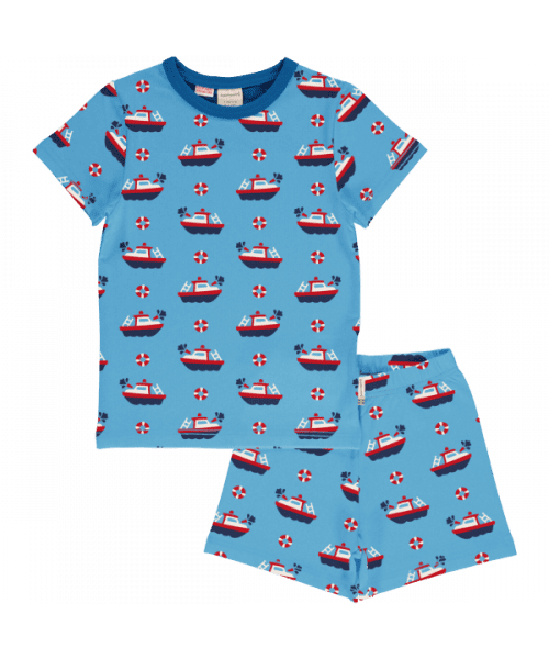 Maxomorra Swedish Vibes Fire Boat Short PJ's