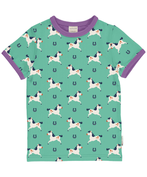 Maxomorra Swedish Vibes Horse Short Sleeve Top