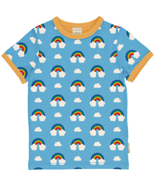 Maxomorra Swedish Vibes Rainbow Short Sleeve Top