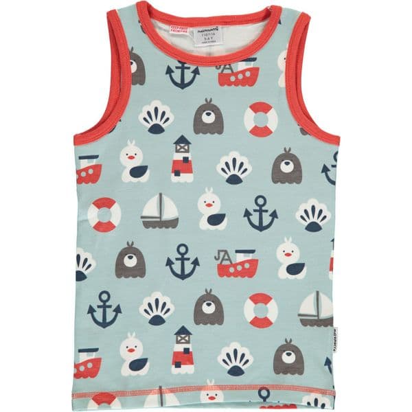 Maxomorra Tank Top Blue Ocean