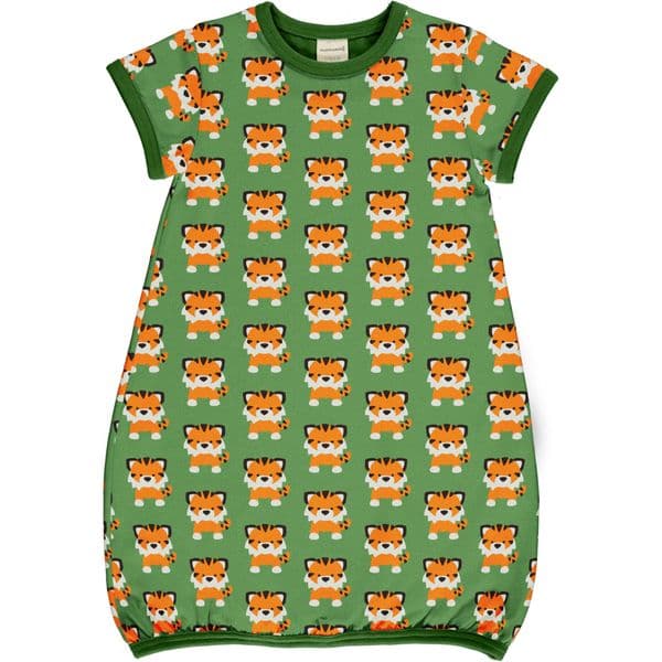 Maxomorra Tiger Short Sleeve Balloon Dress