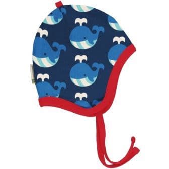 Maxomorra Whale Velour Helmet Hat