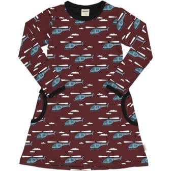 Meyadey Helicopter Sky Long Sleeve Dress