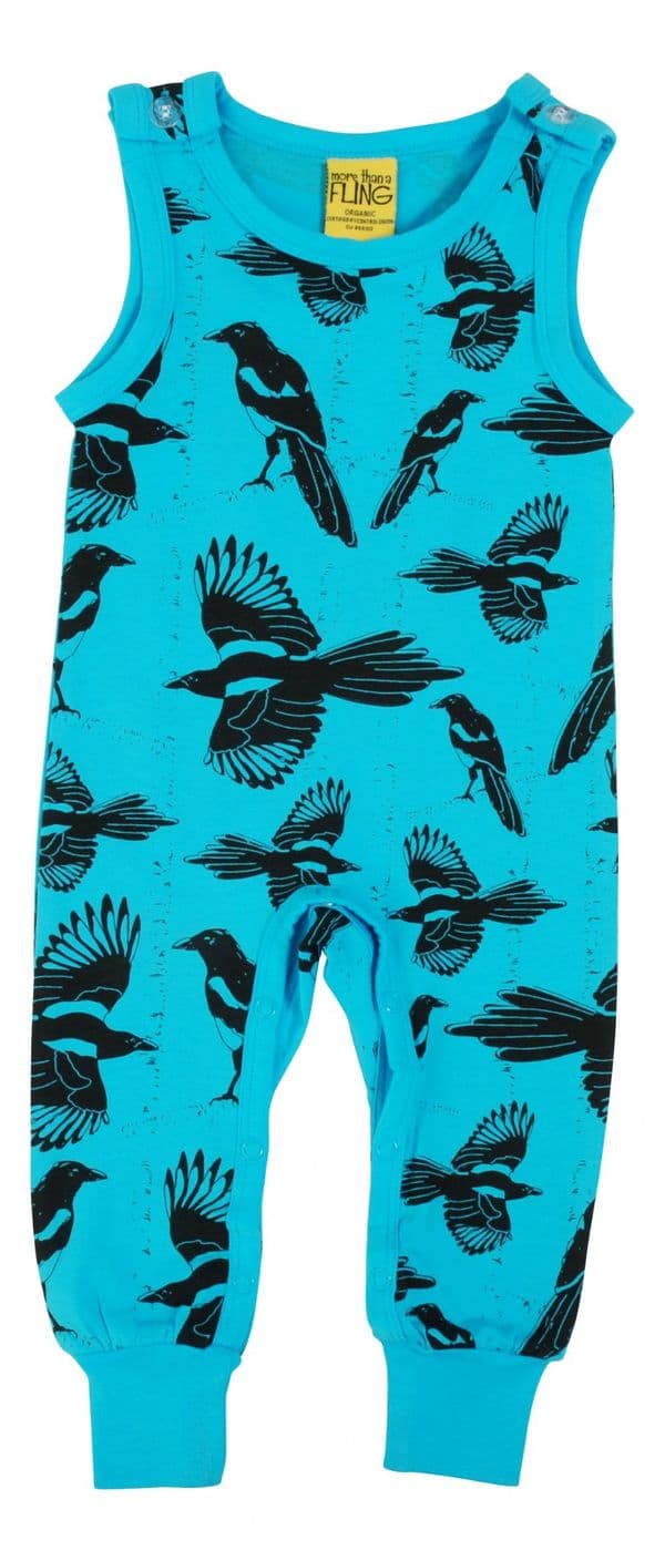 More Than a Fling Pica Pica Blue Atoll Dungarees