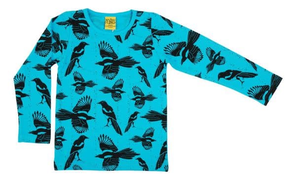 More Than a Fling Pica Pica Blue Atoll Long Sleeve Top