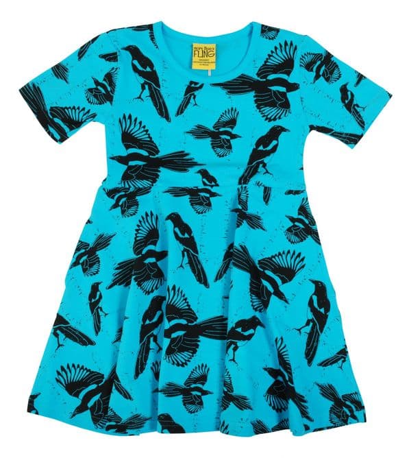 More Than a Fling Pica Pica Blue Atoll Skater Dress