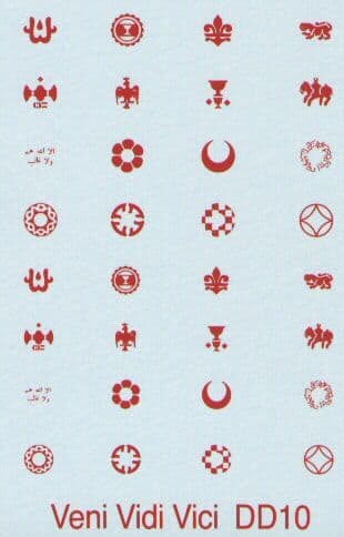 DD10 Round, Arab designs, mixed. (32)