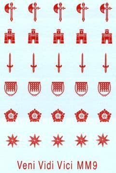 MM09 Knight. Objects (weapons, buildings, rose, star) (30)