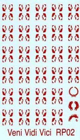 RP02 for plastic imperial legionaries. Wings and thunderbolts, corner marks