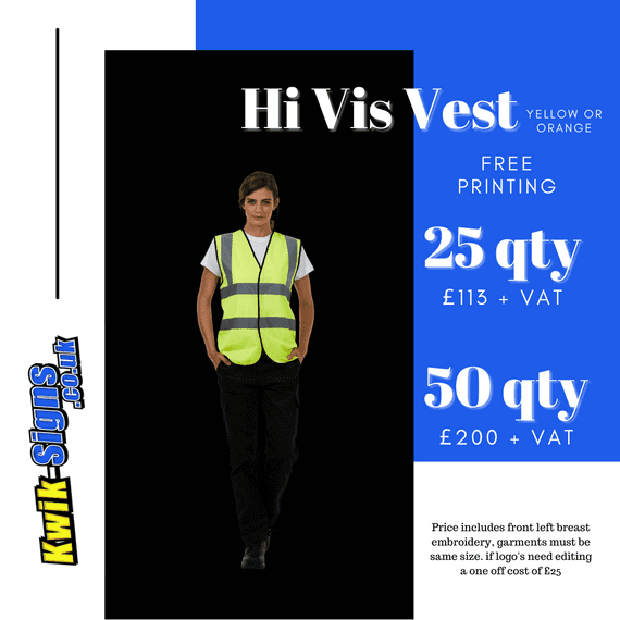 Hi Vis Vests Bulk Buy Clothing Kwik Signs