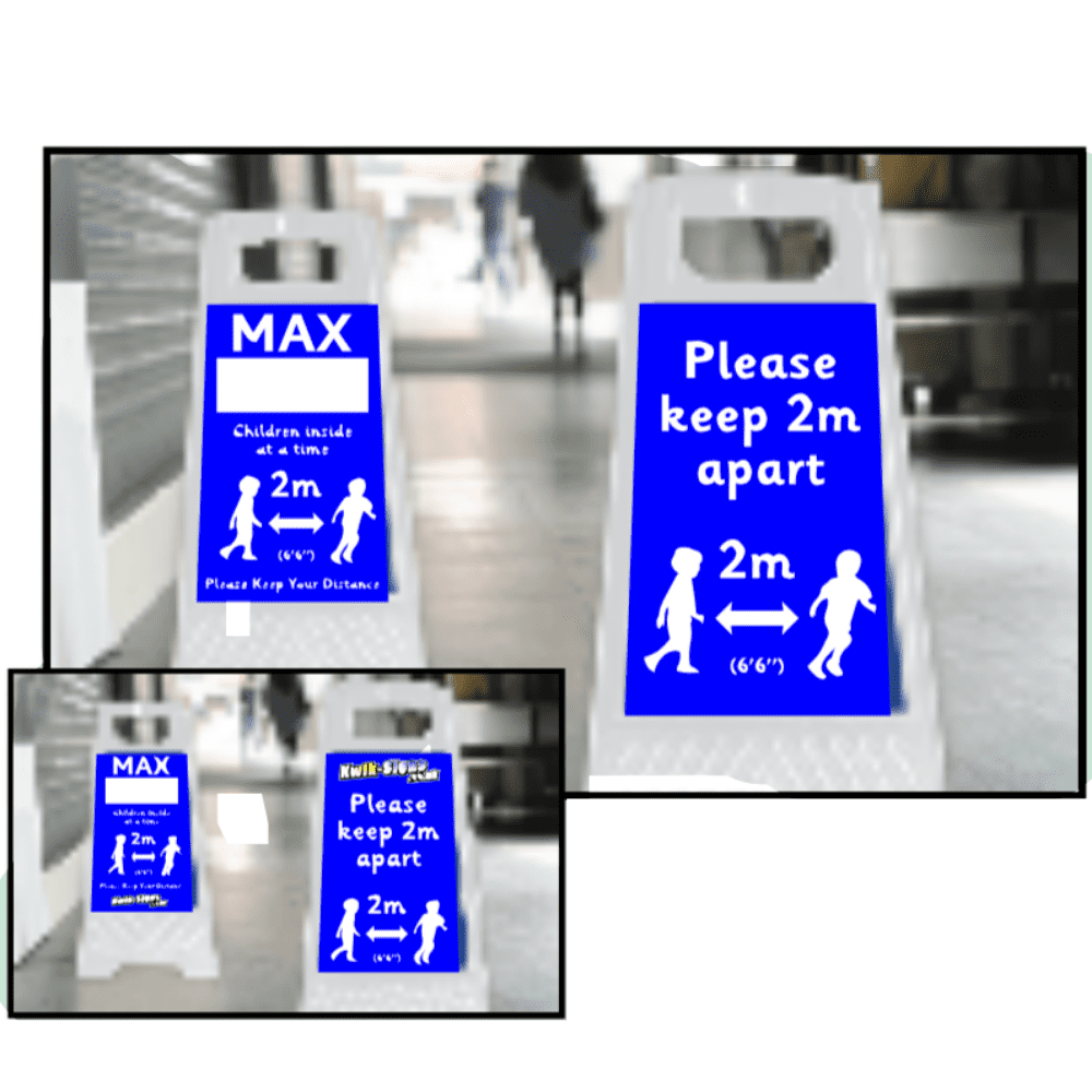 Self Distancing A Frame Covid 19 Signage Kwik Signs