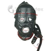 3 Piece Bondage Vegan Leather Hood