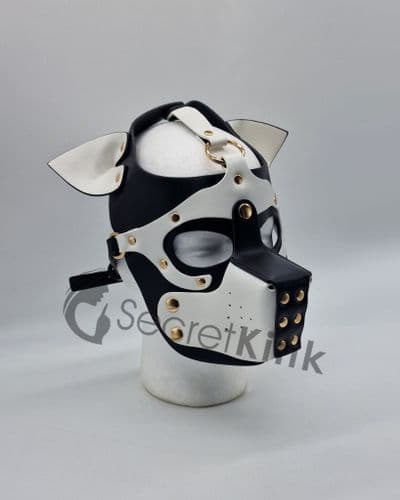 Adjustable Vegan Leather Puppy Mask