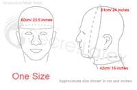 Anatomical Latex Hood with Mouth Gag and Nose Tubes