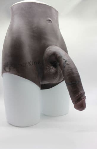 Black 7-Inch "Hung Like a Horse" Realistic Dildo Pants – Hybrid Hollow/Solid Design
