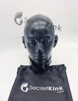 Black Extra Thick Latex Feminine Hood (with Padlock Collar)