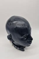 Black Extra Thick Latex Feminine Hood (with Padlock Collar)