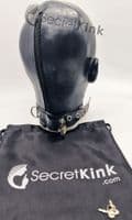 Black Extra Thick Latex Feminine Hood (with Padlock Collar)