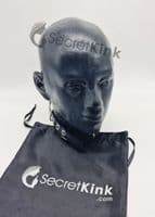 Black Extra Thick Latex Feminine Hood (with Padlock Collar)