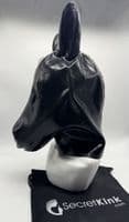 Black Latex Horse Pony Hood