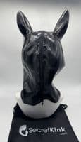 Black Latex Horse Pony Hood
