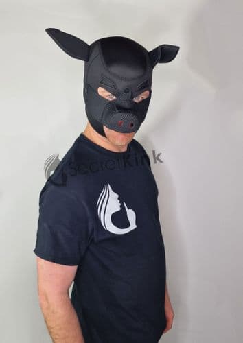 Black or Pink Neoprene Foam Pig Hood