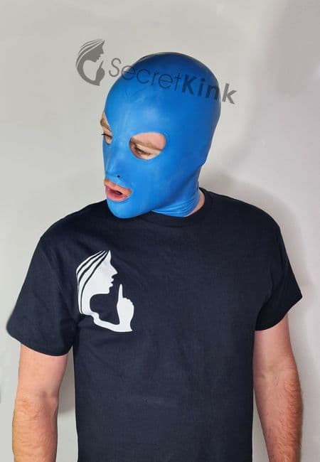 Blue Latex Handmade Hood