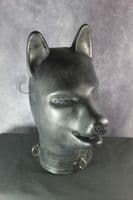 Extra Thick Latex Puppy Hood with Padlock Collar