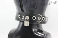 Extra Thick Latex Puppy Hood with Padlock Collar