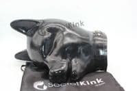 Extra Thick Latex Puppy Hood with Padlock Collar