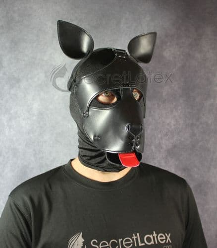 Faux Leather Puppy Strap-on Mask