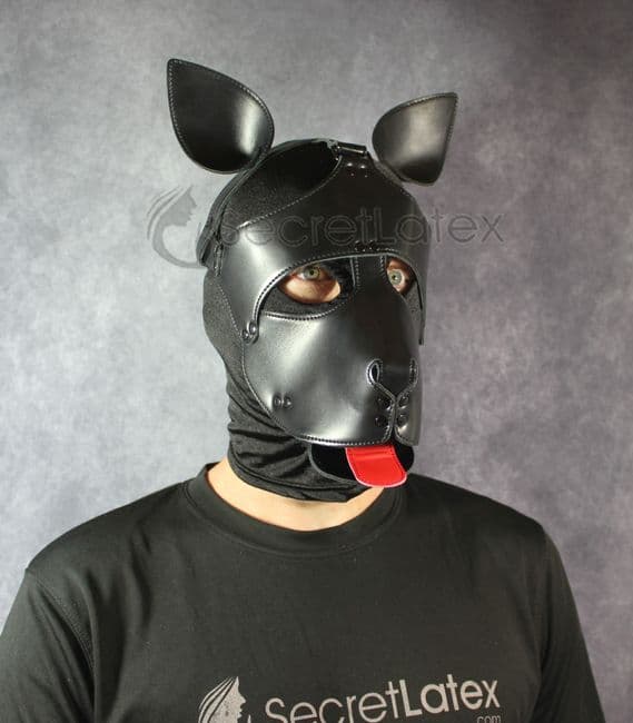 Faux Leather Puppy Strap-on Mask