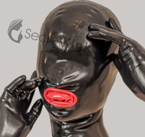 Handmade Latex Hood with Mouth Sheath