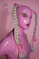 Handmade Latex Hood with Pigtails