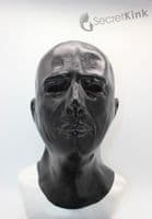 Heavy Male Blank Stare Black Latex Hood