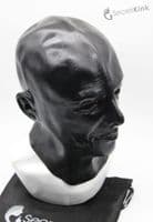 Heavy Male Blank Stare Black Latex Hood