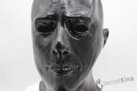 Heavy Male Blank Stare Black Latex Hood