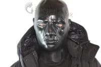 Heavy Rigid Masculine Black Latex Hood