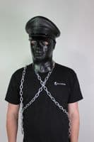 Heavy Rigid Masculine Black Latex Hood